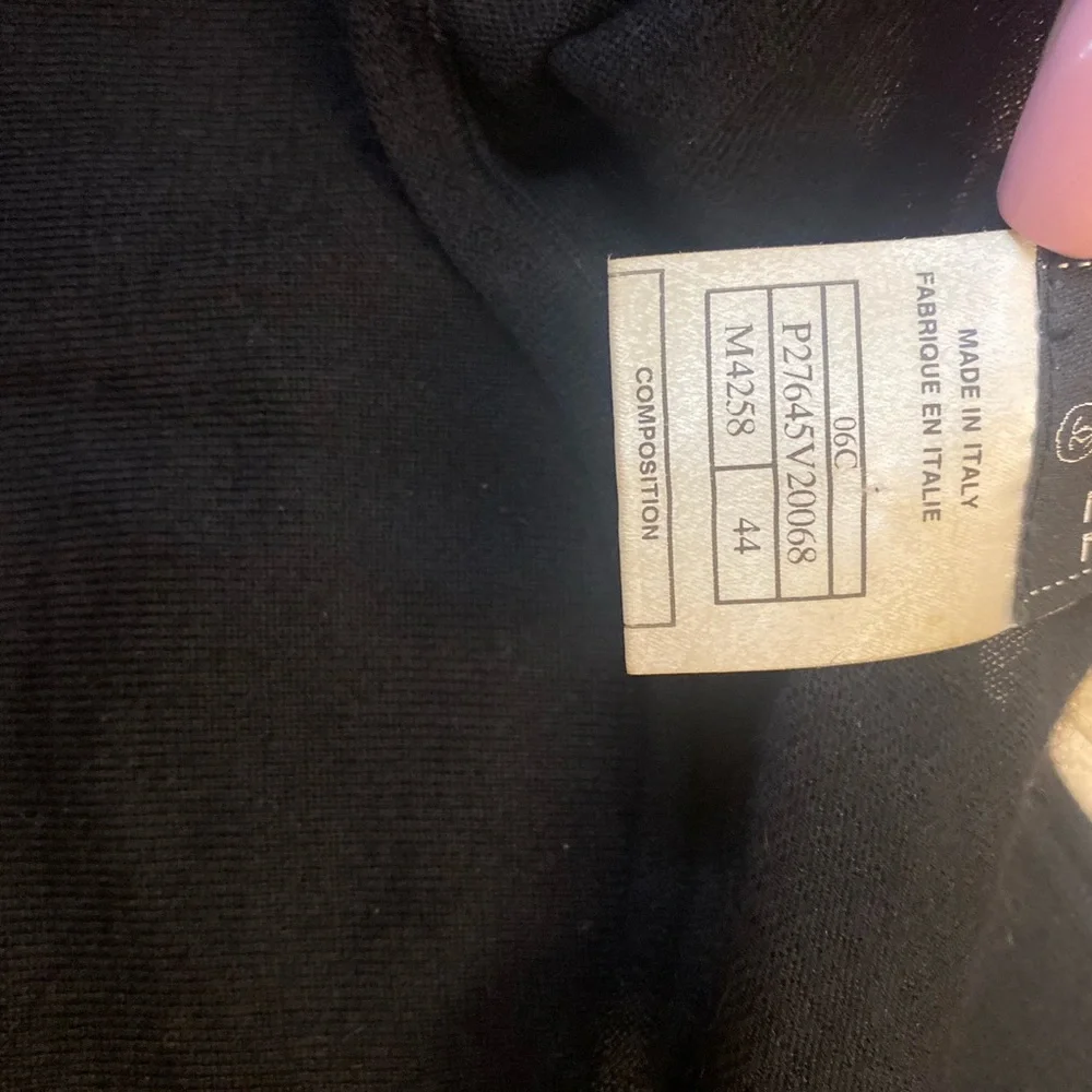 Authentic Chanel Vintage 2006 Cruise Black Cashmere Silk Novelty Ribbon Sweater